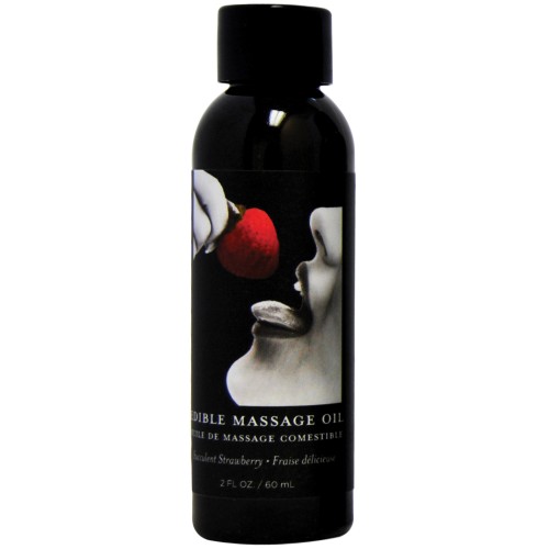 Earthly Body Edible Massage Oil 2 oz Strawberry