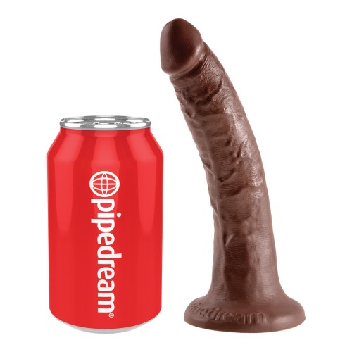 Dildo King Cock de 7 Pulgadas Marrón