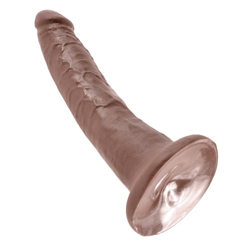 Dildo King Cock de 7 Pulgadas Marrón