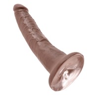 Dildo King Cock de 7 Pulgadas Marrón