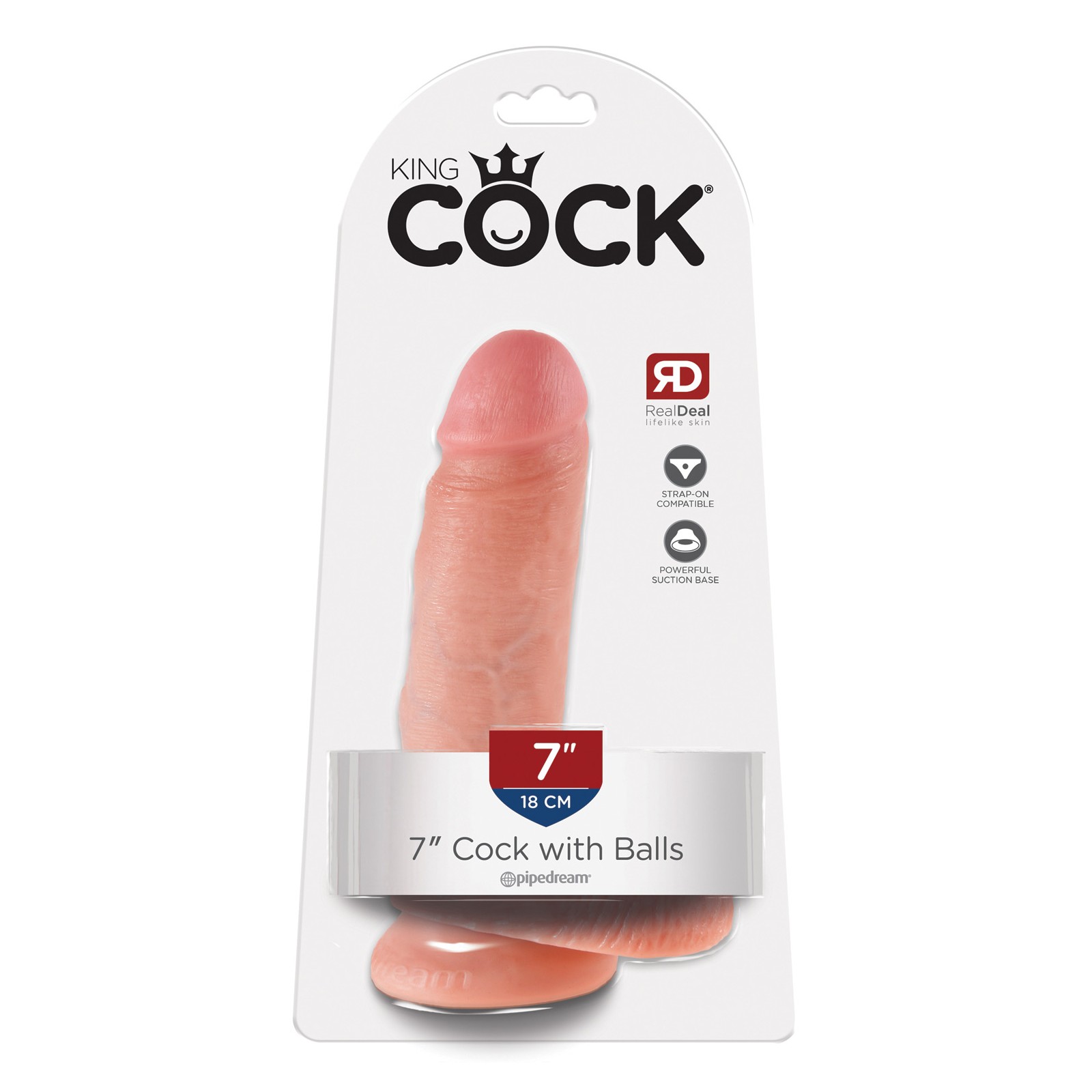 King Cock 7" Cock with Balls for Ultimate Pleasure