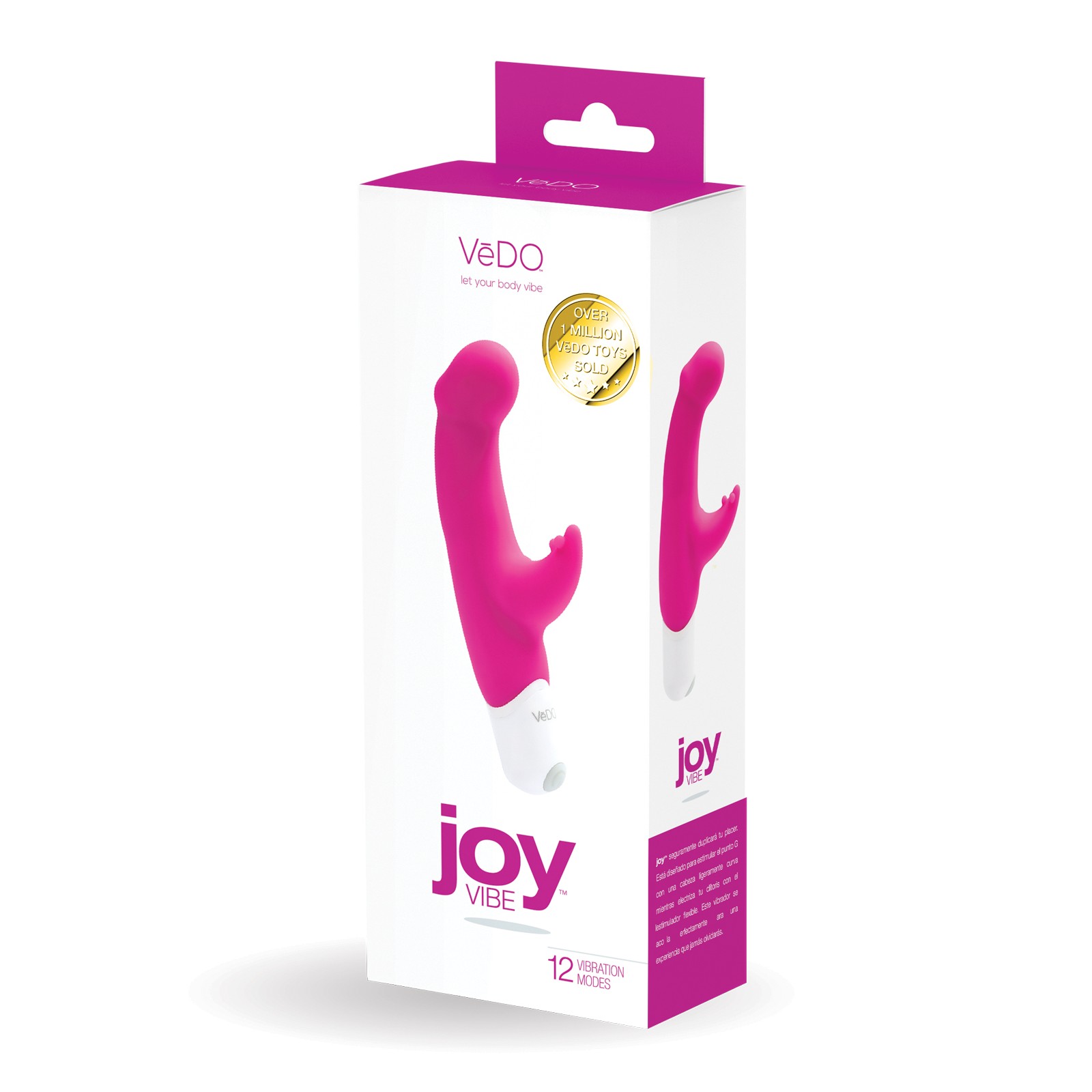 VeDO Joy Mini Vibe Rosa Caliente para Doble Estimulación