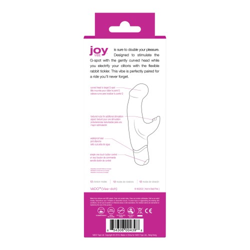 VeDO Joy Mini Vibe Rosa Caliente para Doble Estimulación