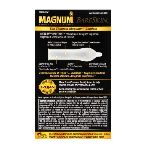 Trojan Magnum Bareskin Condoms Box of 10