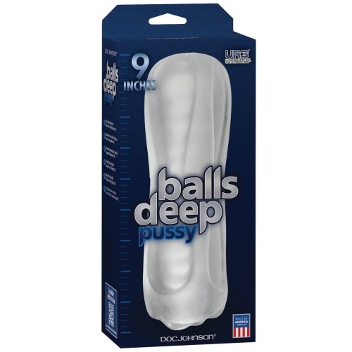 Balls Deep The Baller 9" Pussy Stroker - Frost