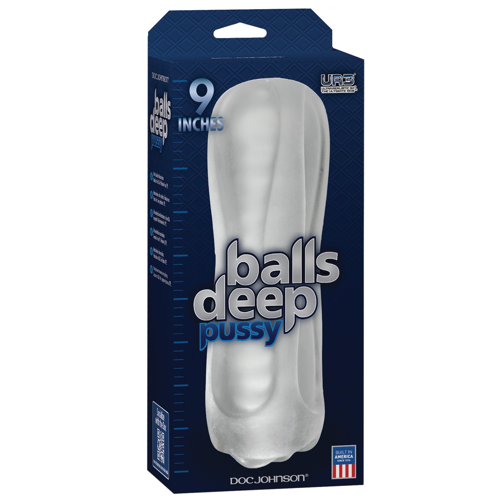 Balls Deep The Baller 9" Pussy Stroker - Frost