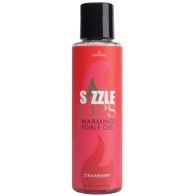 Gel Calentador Sizzle Lips - Botella de 4.2 oz Fresa