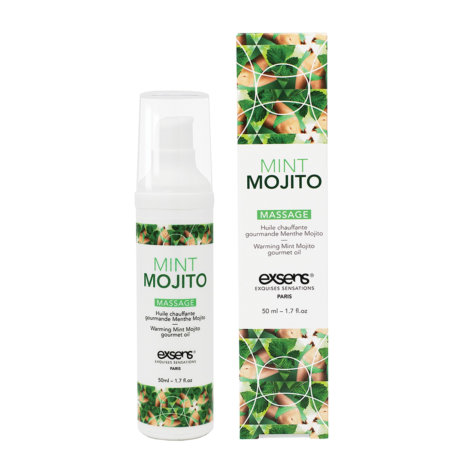 Aceite de Masaje Calentador EXSENS Mojito de Menta