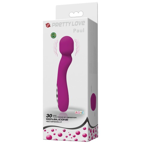 Pretty Love Paul USB Wand Massager - Fuchsia