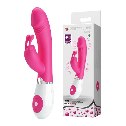 Pretty Love Gene Vibrador Conejo Controlado por Voz en Fucsia