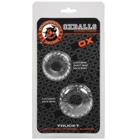 Anillos para Polla y Testículos TruckT de Oxballs - Transparente (Pack de 2)