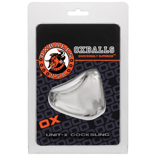 Oxballs Unit X Cock Sling Clear - Ergonomic Design for Comfort