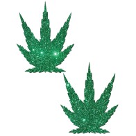 Pasties de Hoja de Marihuana Glitter Premium