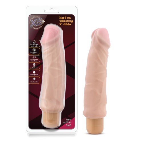 Blush X5 Plus Hard On Vibrating 9 Inch Dildo Beige