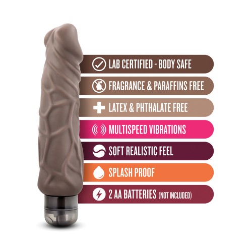 Blush X5 Plus Hard On Vibrating 9" Dildo - Brown