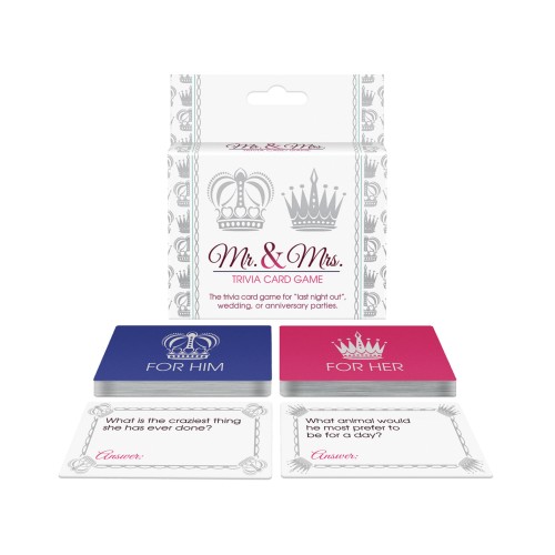 Mr. & Mrs. Trivia Card Game