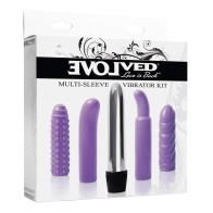 Evolved Multi Sleeve Vibrator Kit Purple