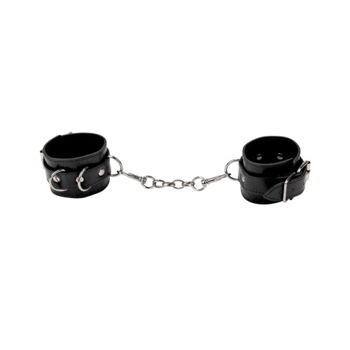 Ouch Leather Cuffs Black Adjustable