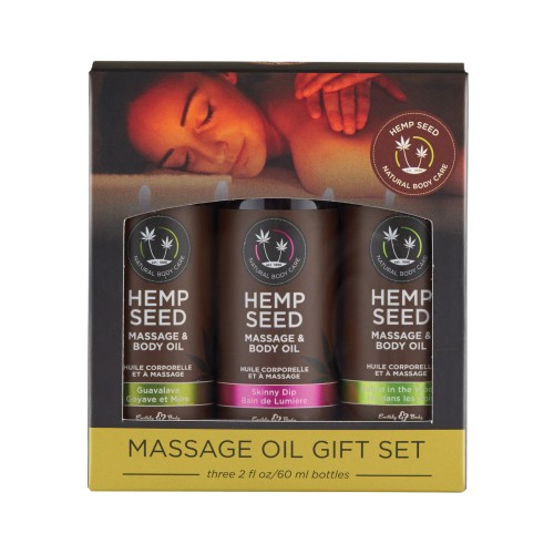 Earthly Body Massage Oil Gift Set 2 oz Perfect for Gifting