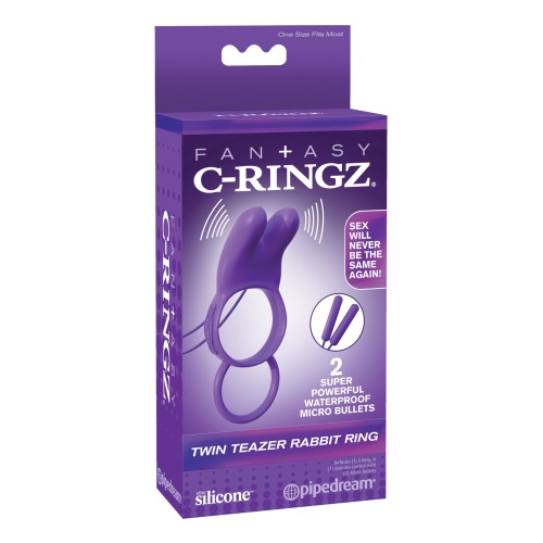 Fantasy C-Ringz Twin Teazer Rabbit Ring Purple