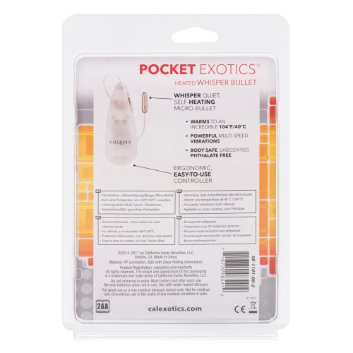 Pocket Exotics Heated Whisper Bullet - Silver