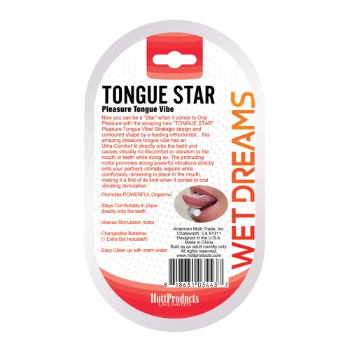 Wet Dreams Tongue Star Vibe - Ultimate Oral Pleasure