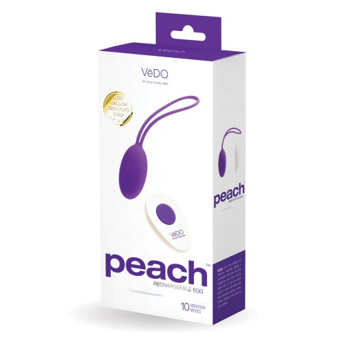 VeDO Peach Rechargeable Egg Vibe Into You Indigo