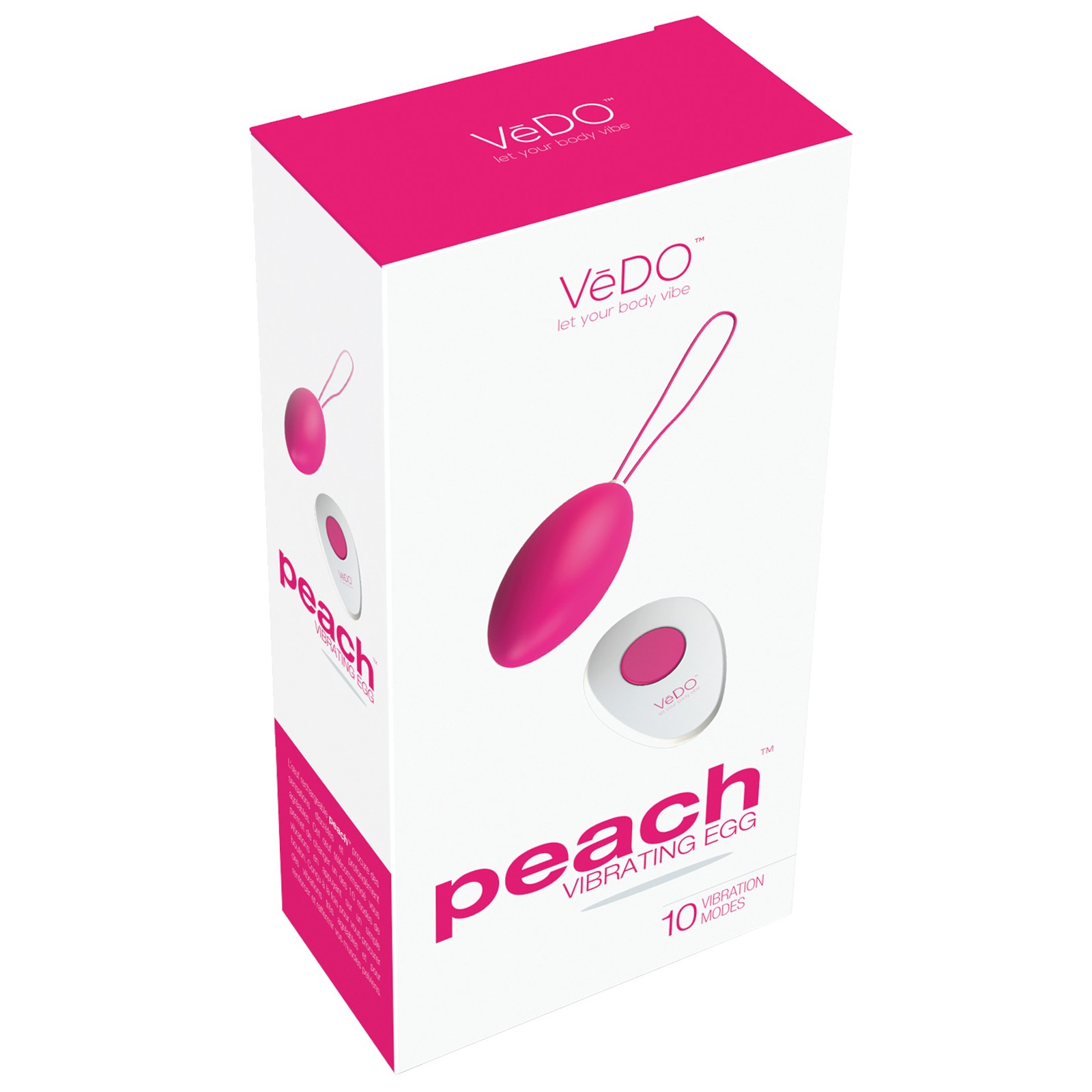 VeDO Peach Rechargeable Egg Vibe Foxy Pink