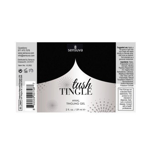 Sensuva Tush Tingle Anal Gel