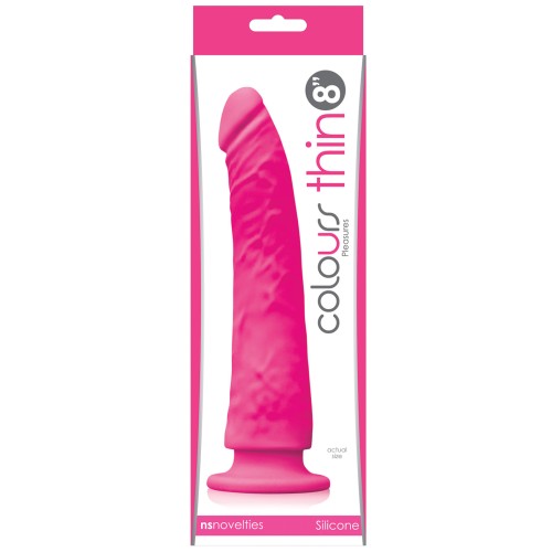 Colours Pleasures Thin 8" Dildo Pink