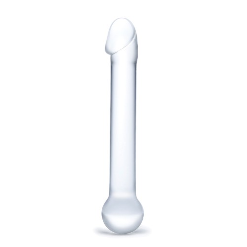 Dildo de Vidrio con Cabeza Realista Transparente