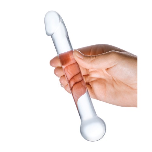 Dildo de Vidrio con Cabeza Realista Transparente