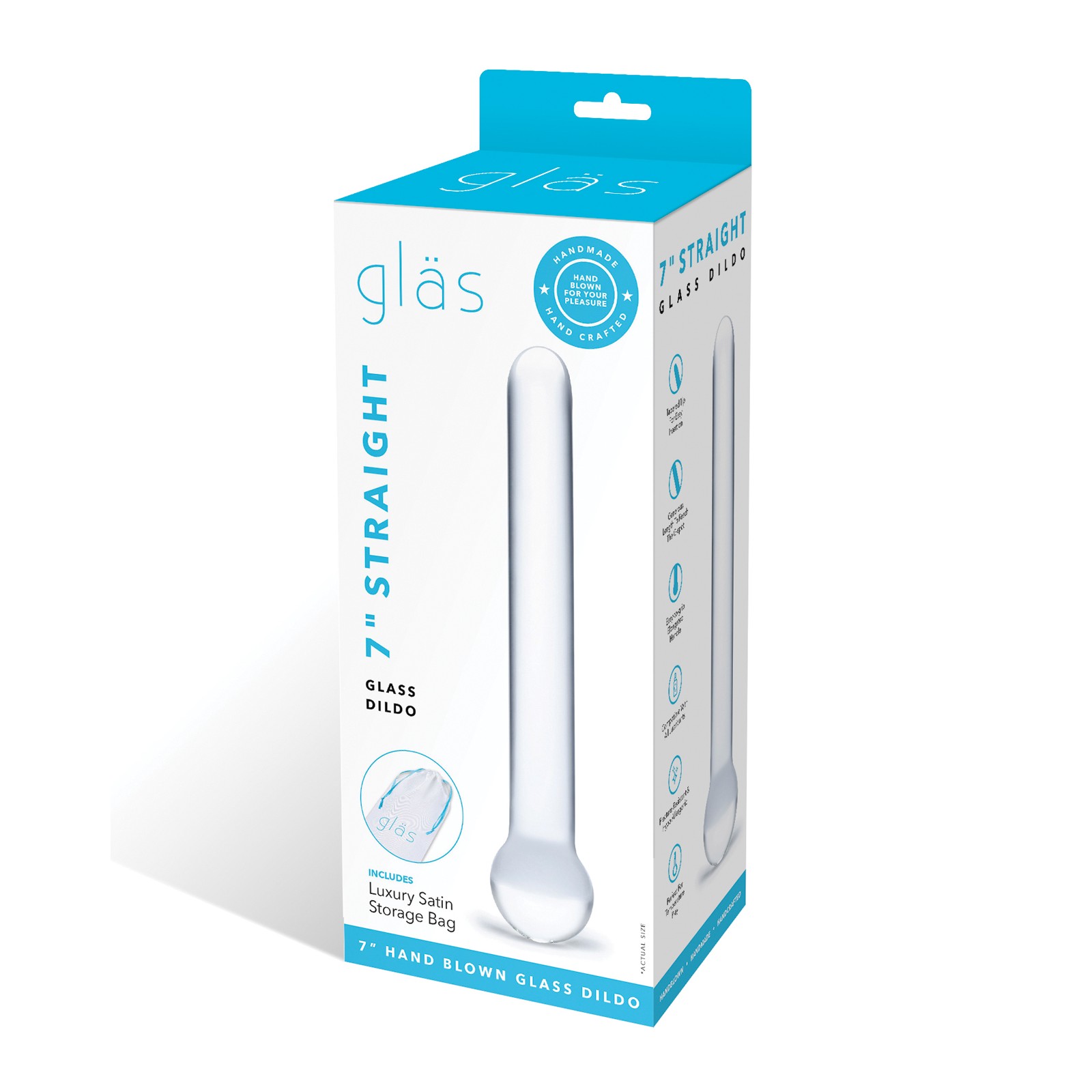 Dildo de Cristal Transparente Glas de 7 Pulgadas