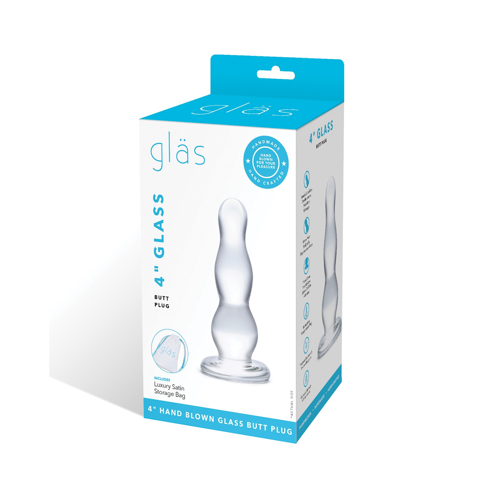 Glas 4" Butt Plug for Beginners and Beyond