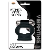 Wet Dreams Super Stud Sling Negro - Placer Máximo