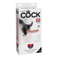 King Cock Strap-On Harness with 7 Inch Cock Flesh