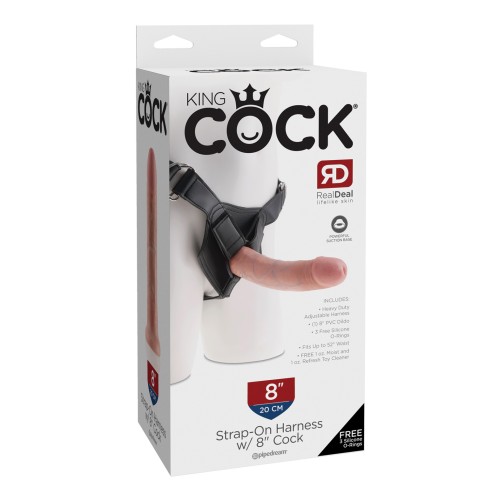 Arnés King Cock con Cock de 8 Pulgadas - Experiencia Realista