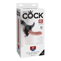 King Cock Strap-On Harness with 8 Inch Cock - Realistic Experience