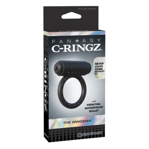 Fantasy C-Ringz The Wingman Vibrating Cock Ring - Black