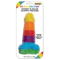 Rainbow Dulce & Ácido Jumbo Gummy Cock Pop