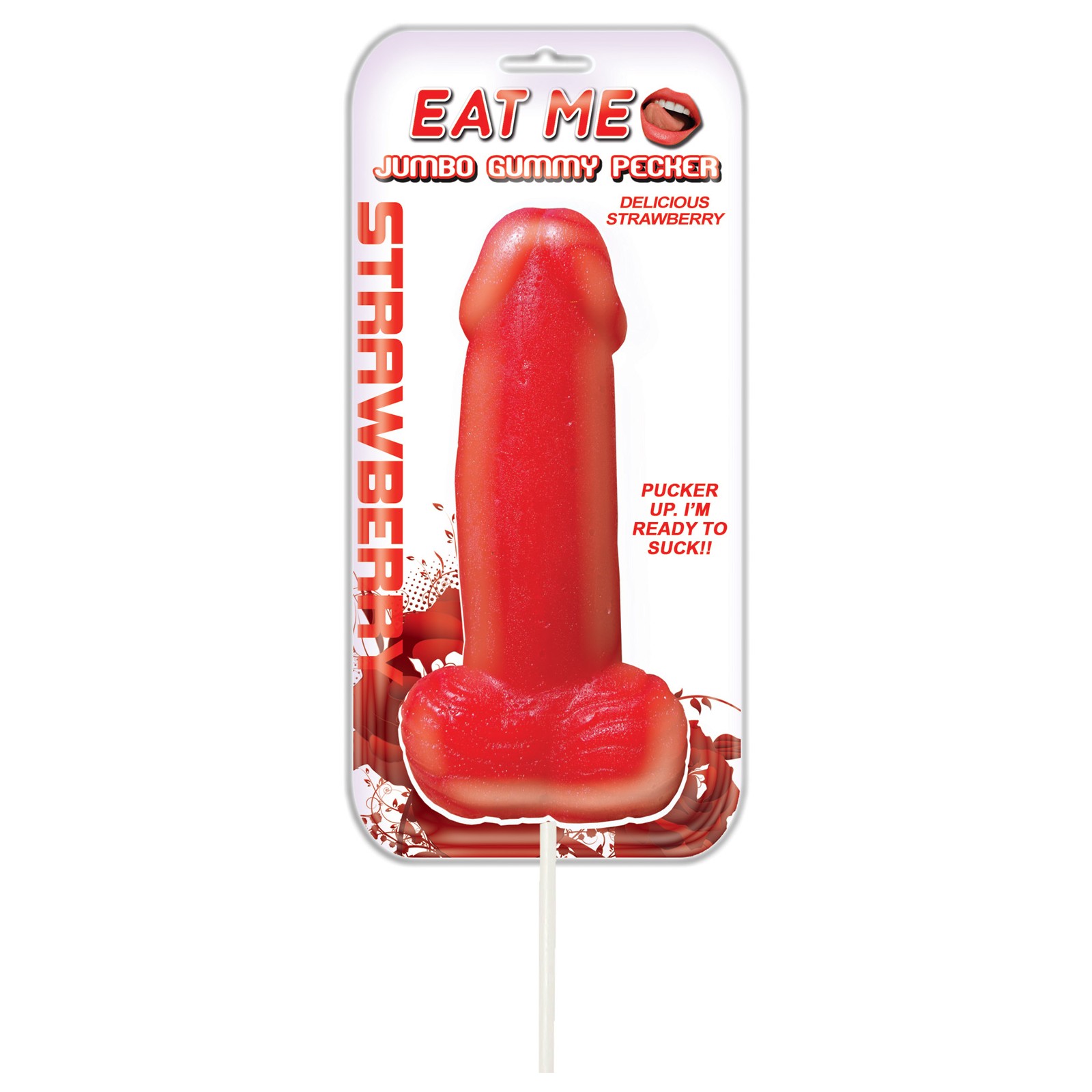 Chupete Gummy Jumbo en Forma de Pene - Fresa