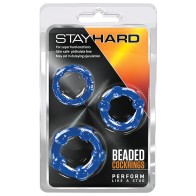 Blush Stay Hard Beaded Cock Rings