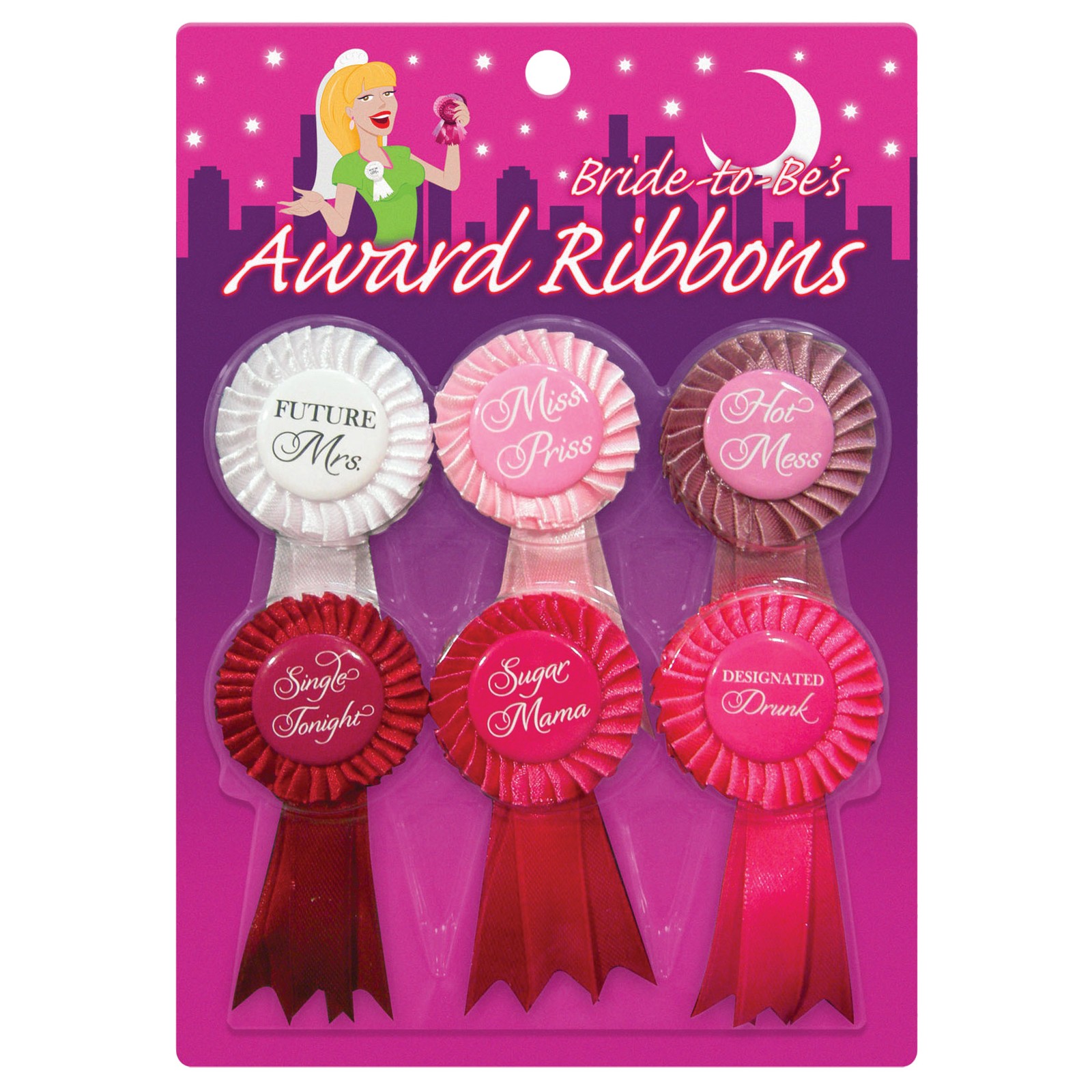 Bride to Be's Award Ribbons - Pack of 6