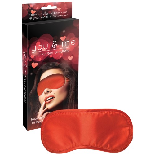 Antifaz de Seda Roja You & Me para Juego Sensual