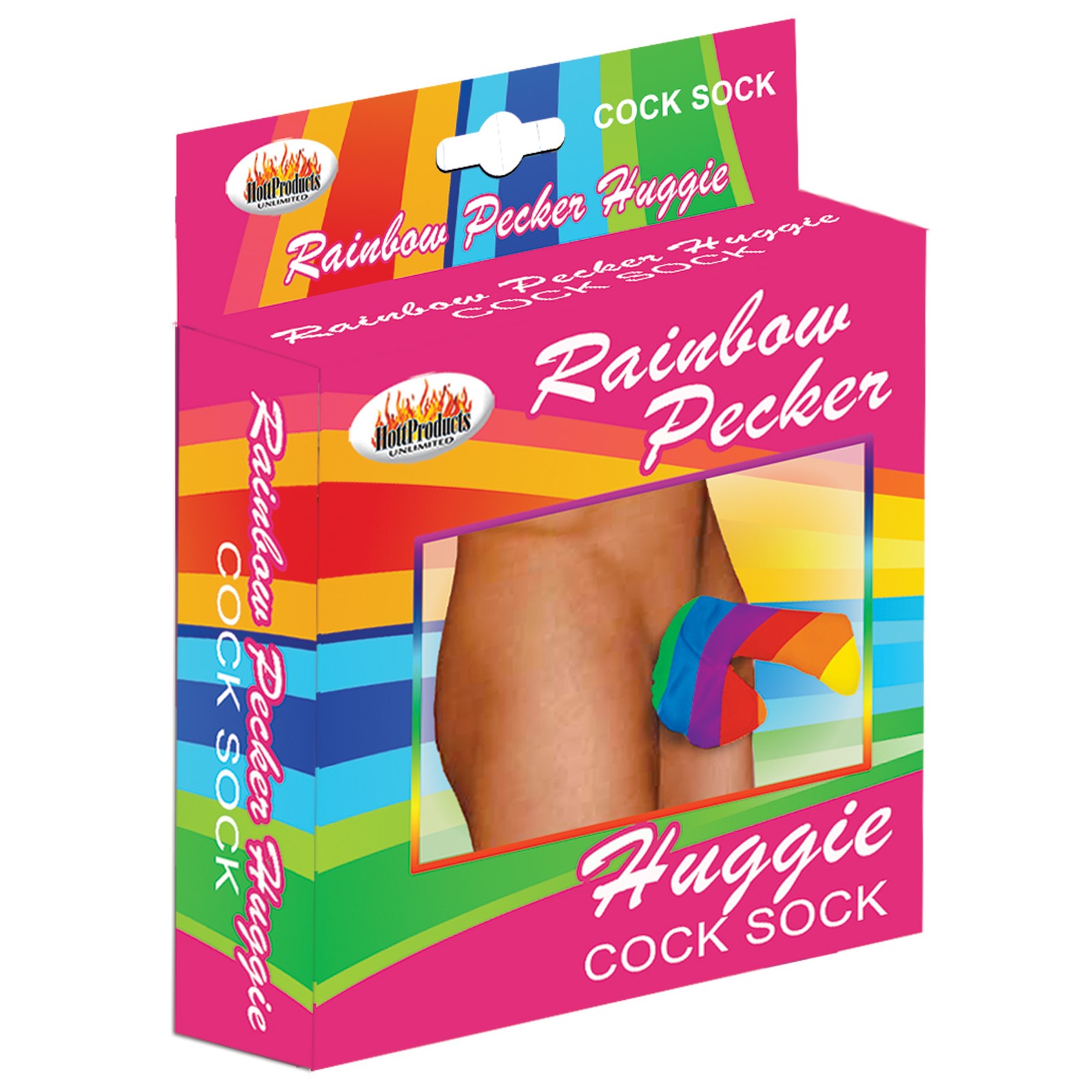 Rainbow Pecker Huggie Sock