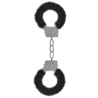 Shots Ouch Beginners Furry Handcuffs Black