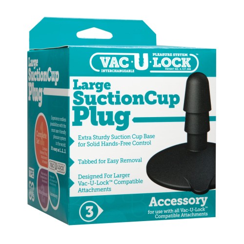 Vac-U-Lock Large Suction Cup Plug Black