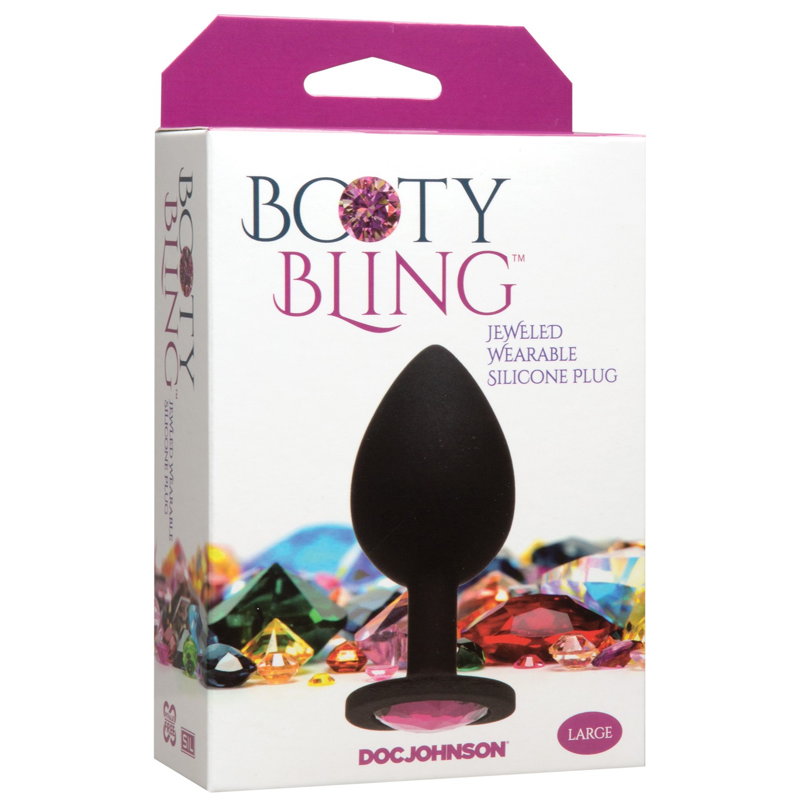 Booty Bling Grande Gemas Rosa para Juego Seguro