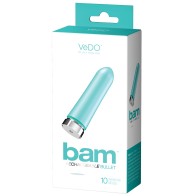 VeDO Bam Rechargeable Bullet Tease Me Turquoise