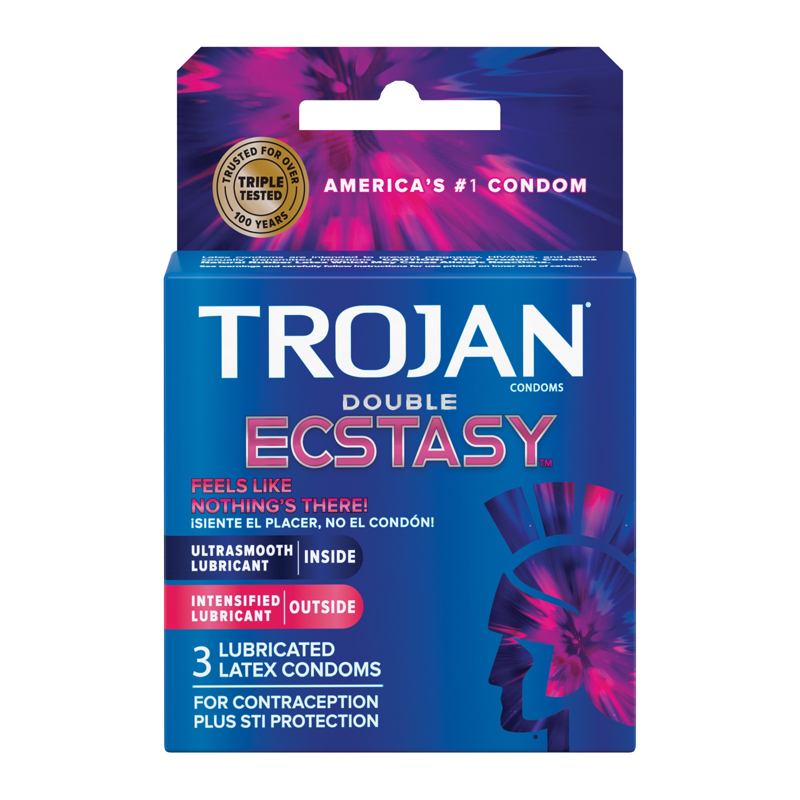 Condones Trojan Double Ecstasy Caja de 3